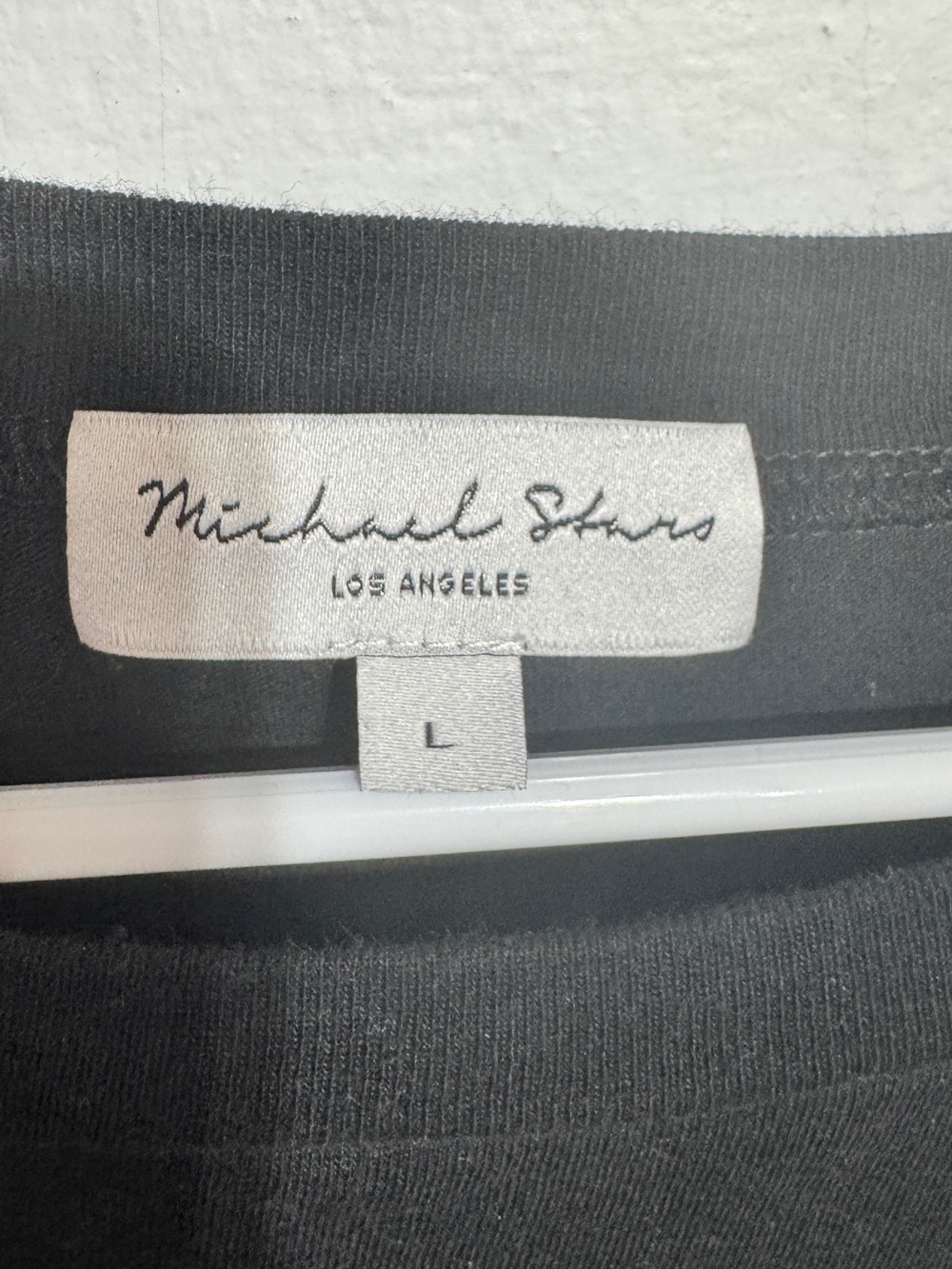 Michael Stars Black Sleeveless Lola Tank Top Ruched Side Stretch Knit large - Picture 5 of 7